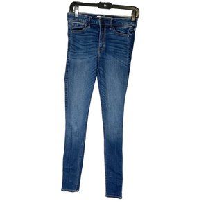 Hollister High Rise Medium Wash Super Skinny Blue Denim Jeans  Size 3R- W26 L31